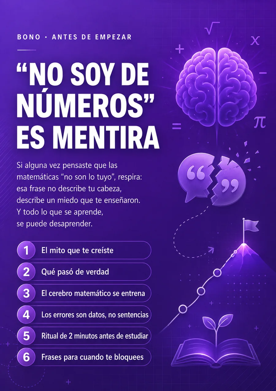 Portada de El mito de no soy de números